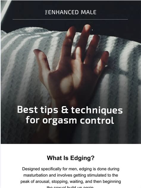 how to edge yourself as a guy.